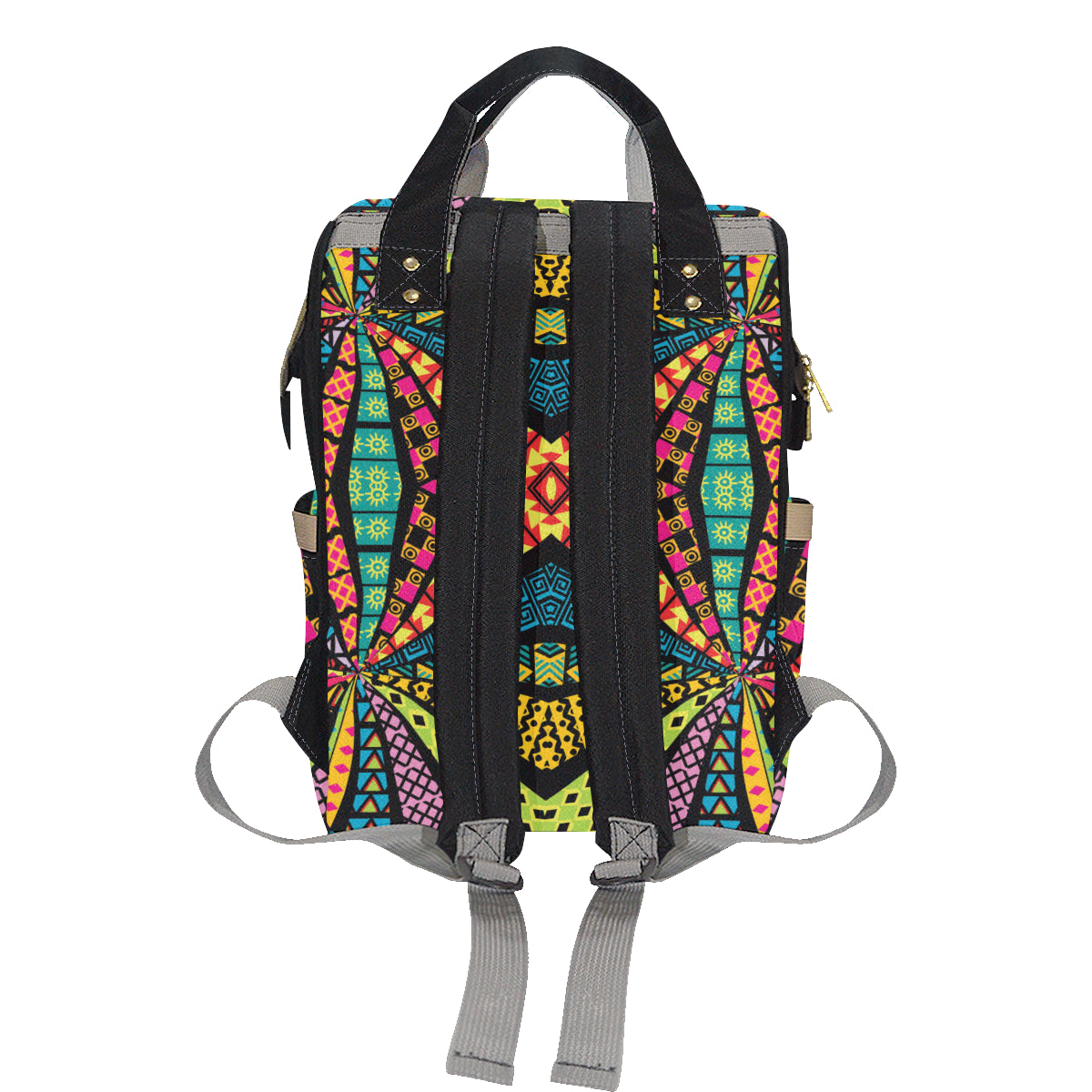Kaleidoscope Pattern Print Design 05 Diaper Bag Backpack