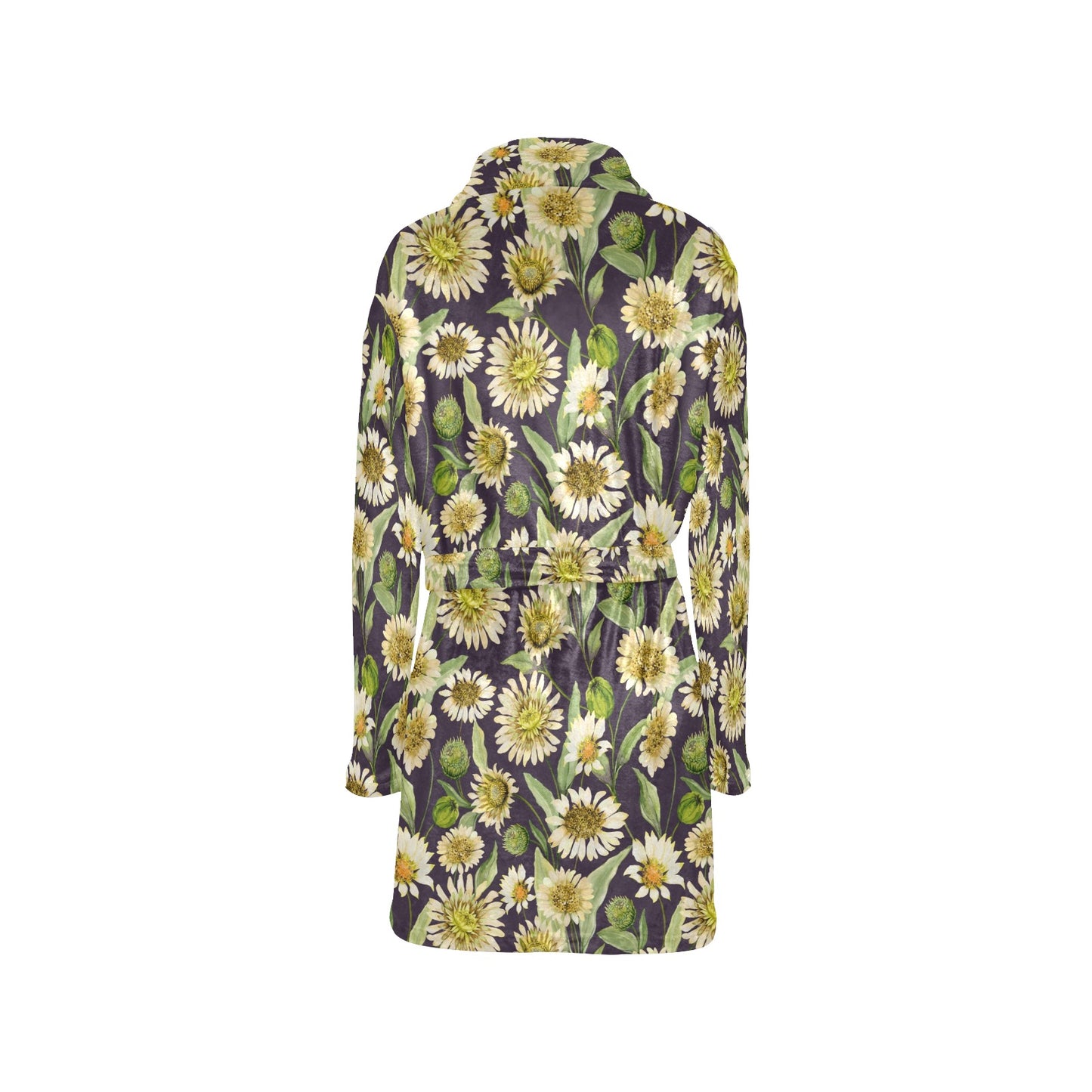 Daisy Vintage Print Pattern Women's Fleece Robe