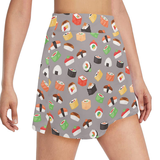 Sushi Print Design LKS307 17" Golf & Pickleball Skort with Pockets