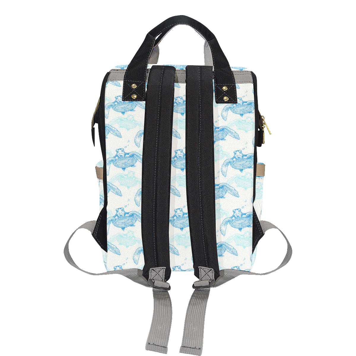 Sea Turtle Pattern Print Design T01 Diaper Bag Backpack
