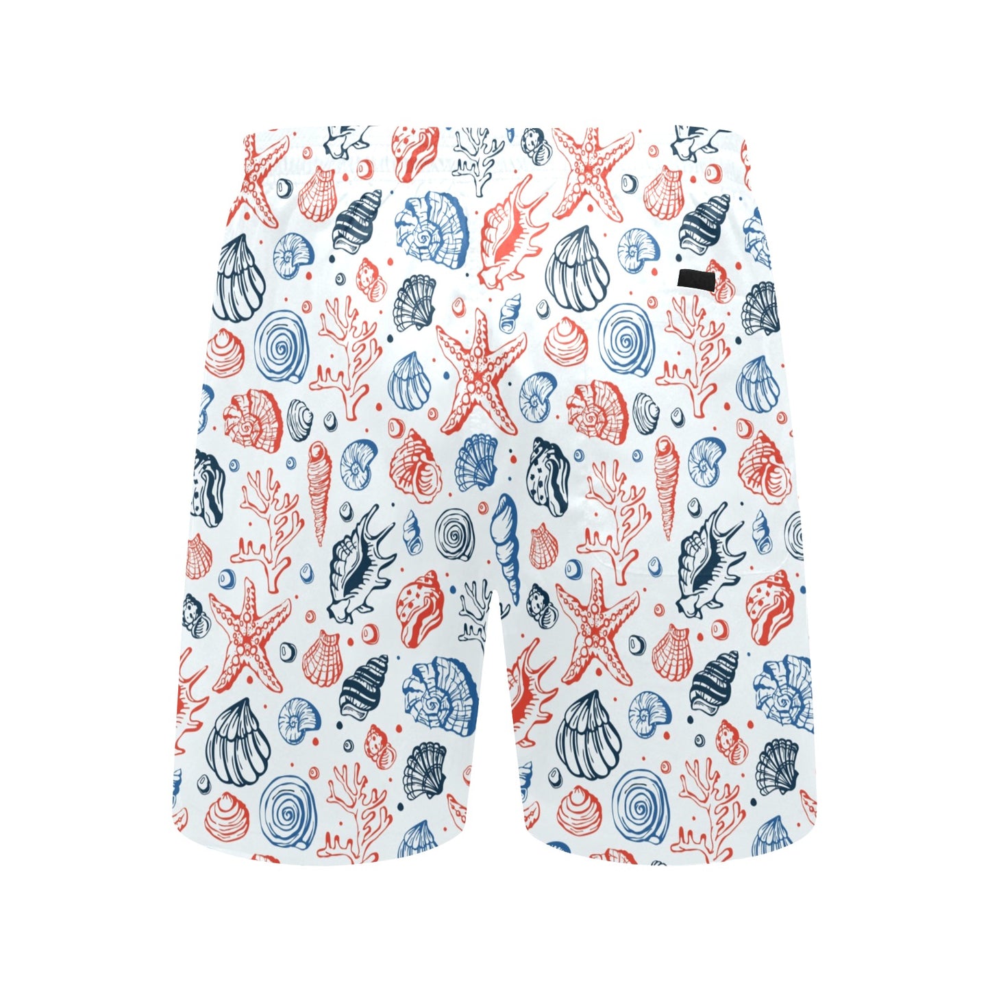 Seashell Print Design LKS307 Men's Swim Trunks Beach Shorts