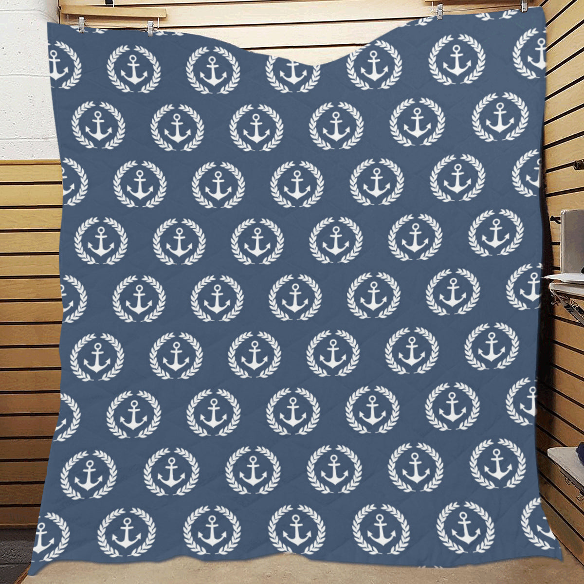 Anchor Pattern Print Design 04 Premium Quilt