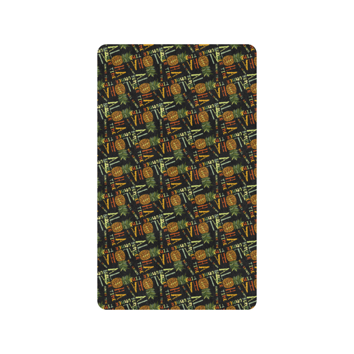 Aloha Hawaii Time Design Themed Print Rubber Doormat