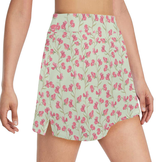 Sweet Pea Print Design LKS301 17" Golf & Pickleball Skort with Pockets