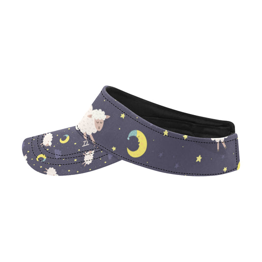 Sheep Night Pattern Print Design 02 Unisex Sun Visor