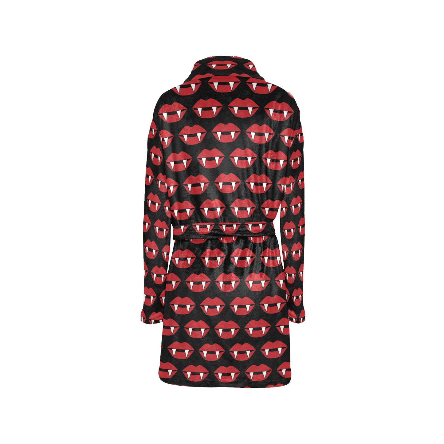 Vampire Lips Print Design LKS302 Women's Fleece Robe