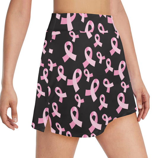 Breast Cancer Awareness Design 17" Golf & Pickleball Skort with Pockets