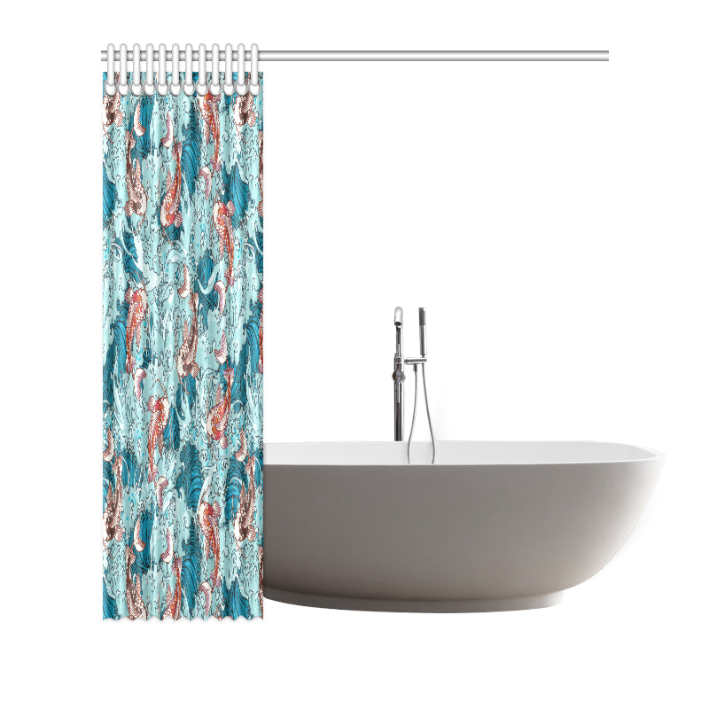 KOI Fish Pattern Print Design 05 Shower Curtain