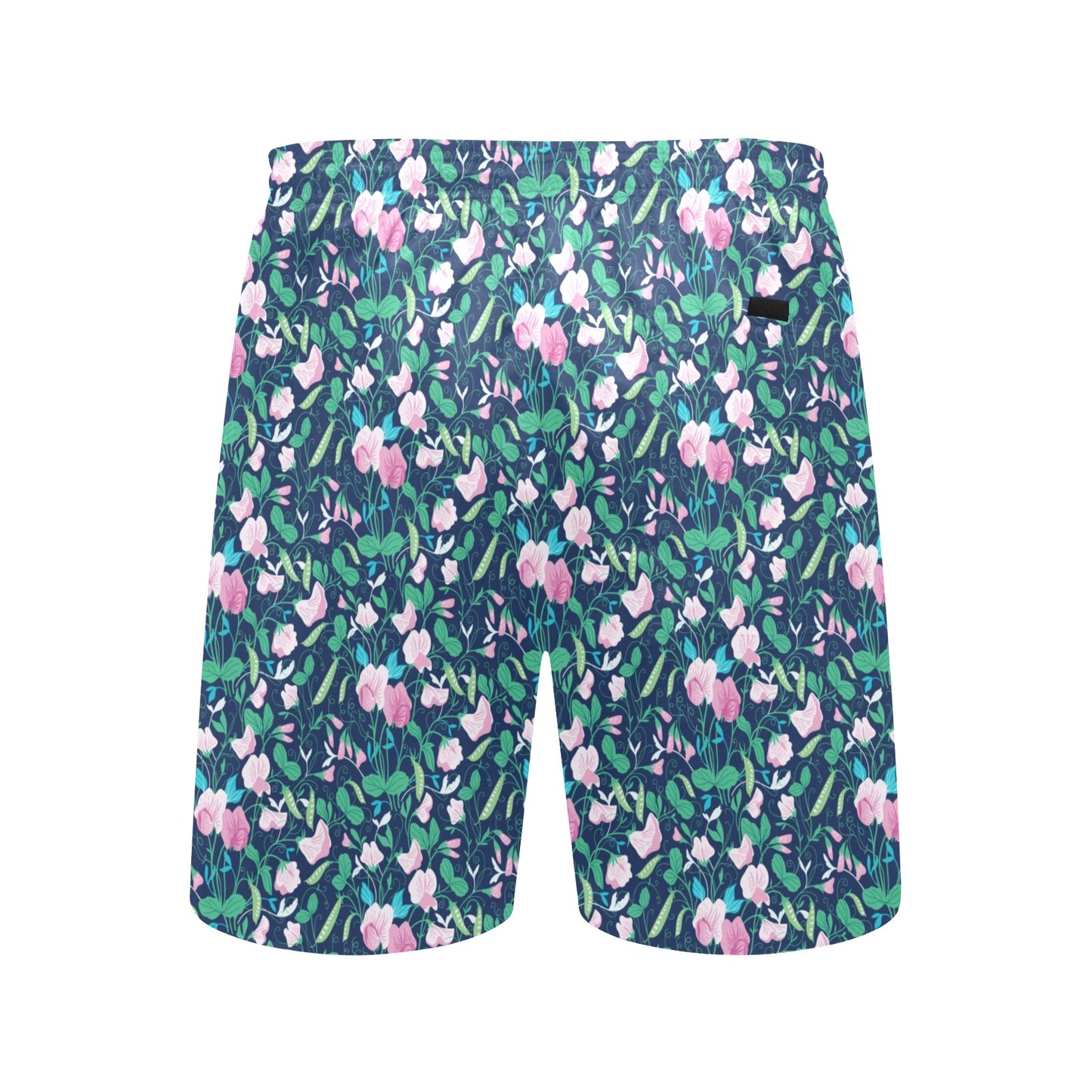 Sweet Pea Print Design LKS303 Men's Swim Trunks Beach Shorts