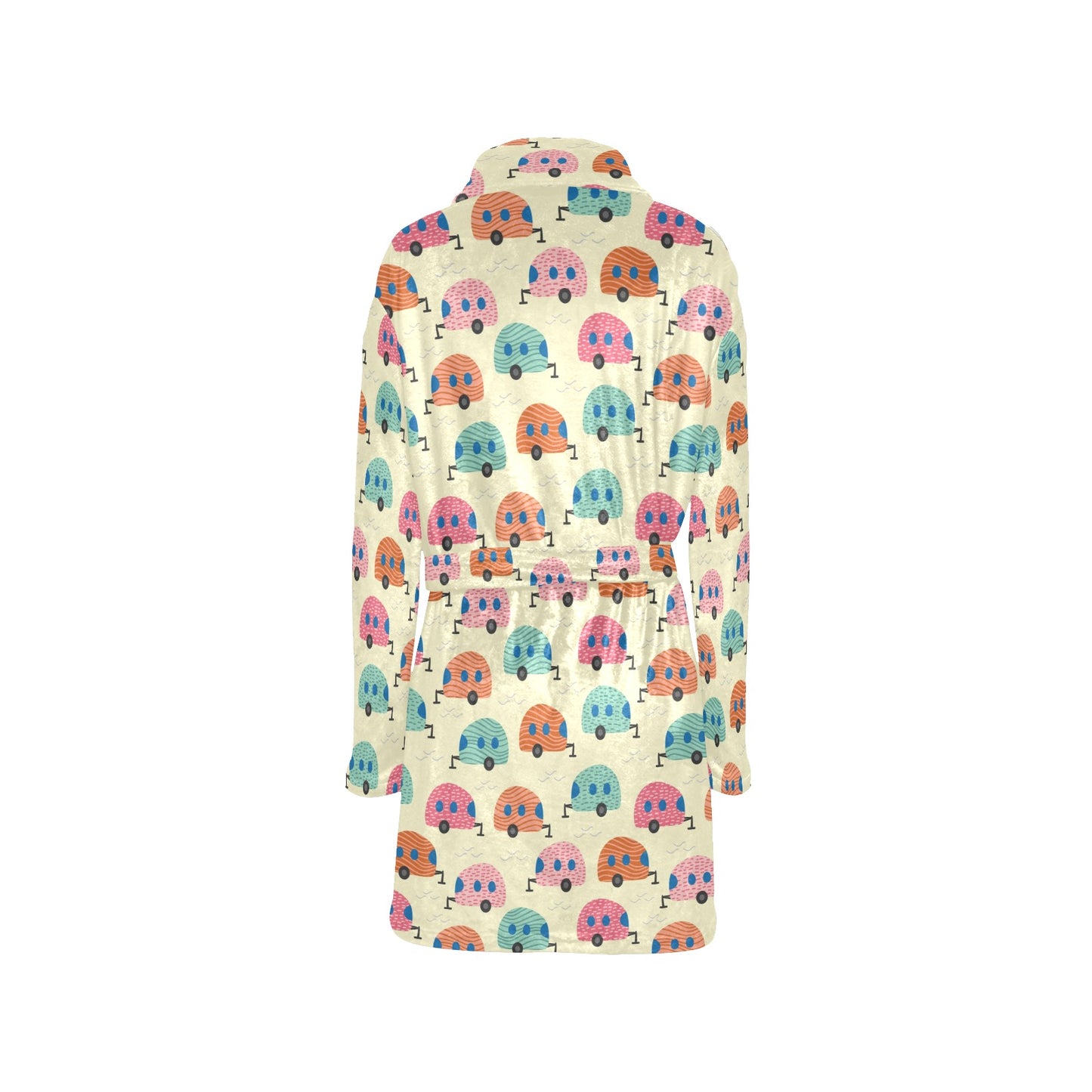 Camper Pattern Print Design 06 Women's Fleece Robe