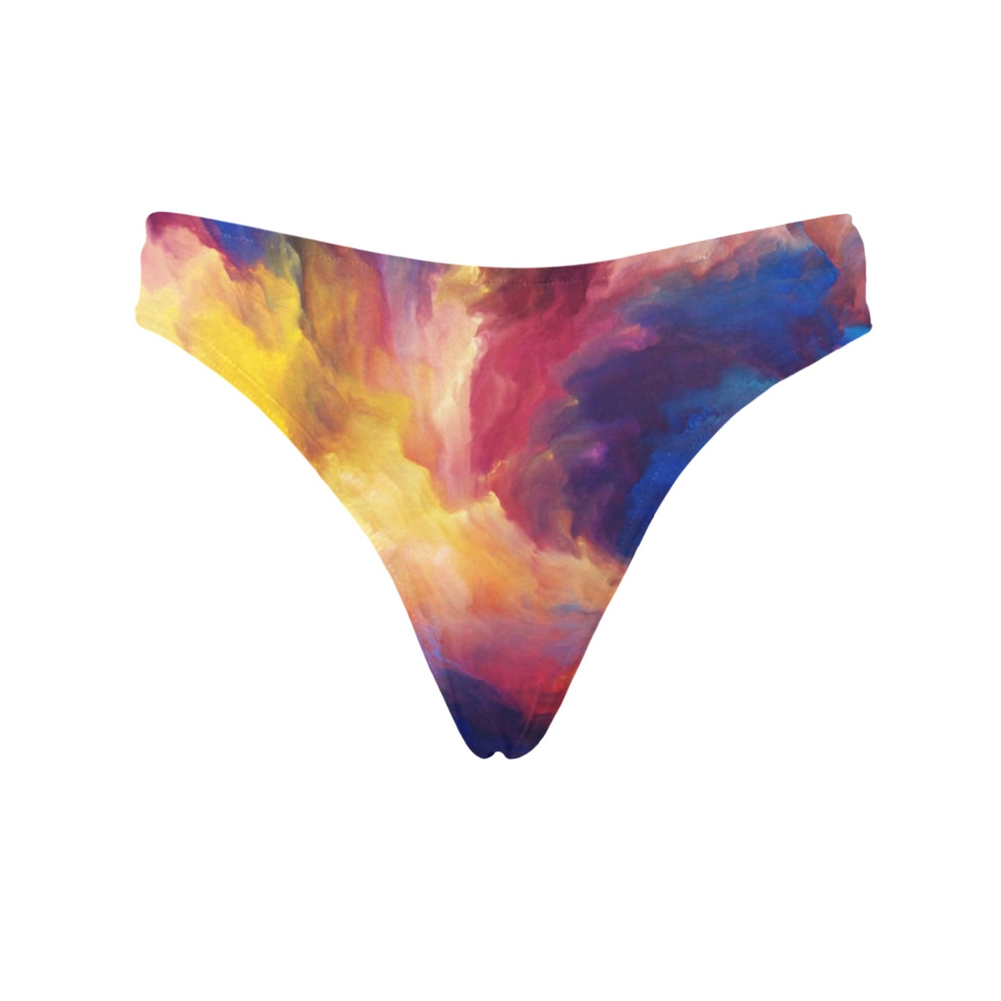 Vortex Twist Swirl Water Color Design Women's Thongs