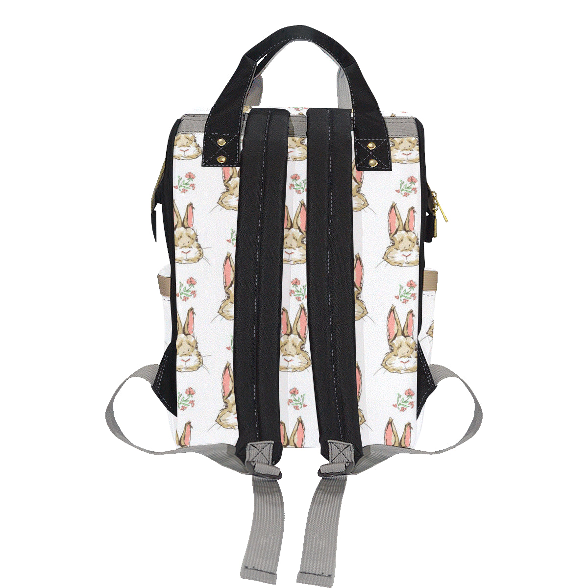 Rabbit Pattern Print Design RB09 Diaper Bag Backpack