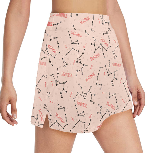 Sagittarius Star Print Design LKS302 17" Golf & Pickleball Skort with Pockets