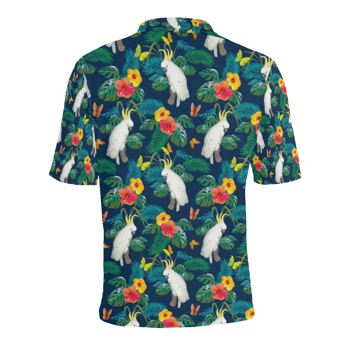 Cockatoo Tropical Pattern Print Design 02 Men Polo Shirt