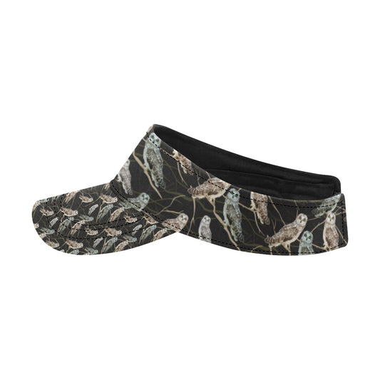 Owl Branch Themed Design Print Unisex Sun Visor