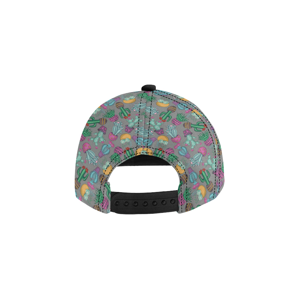 Cactus Colorful Print Pattern Snapback Cap