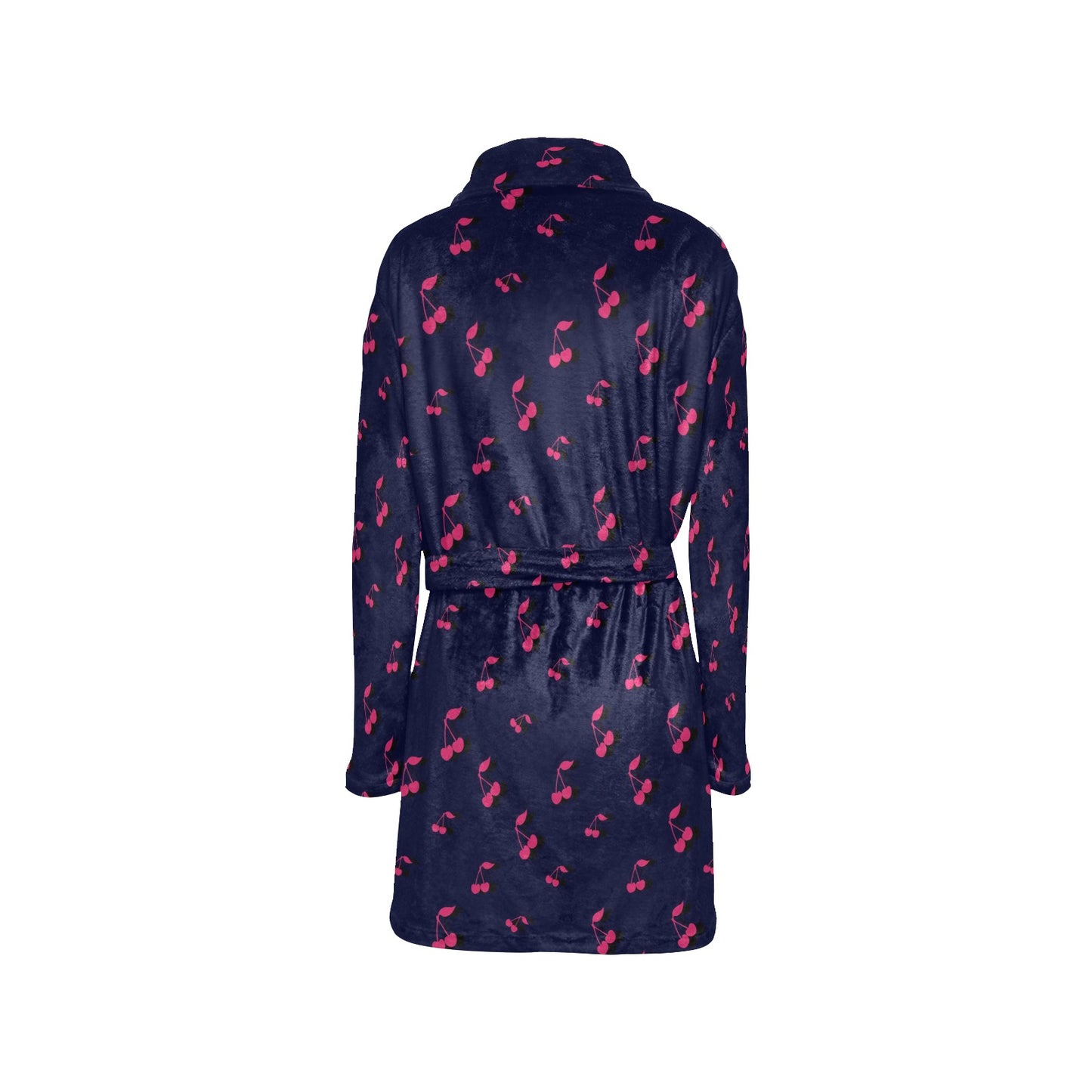 Cherry Pattern Print Design 02 Women's Fleece Robe
