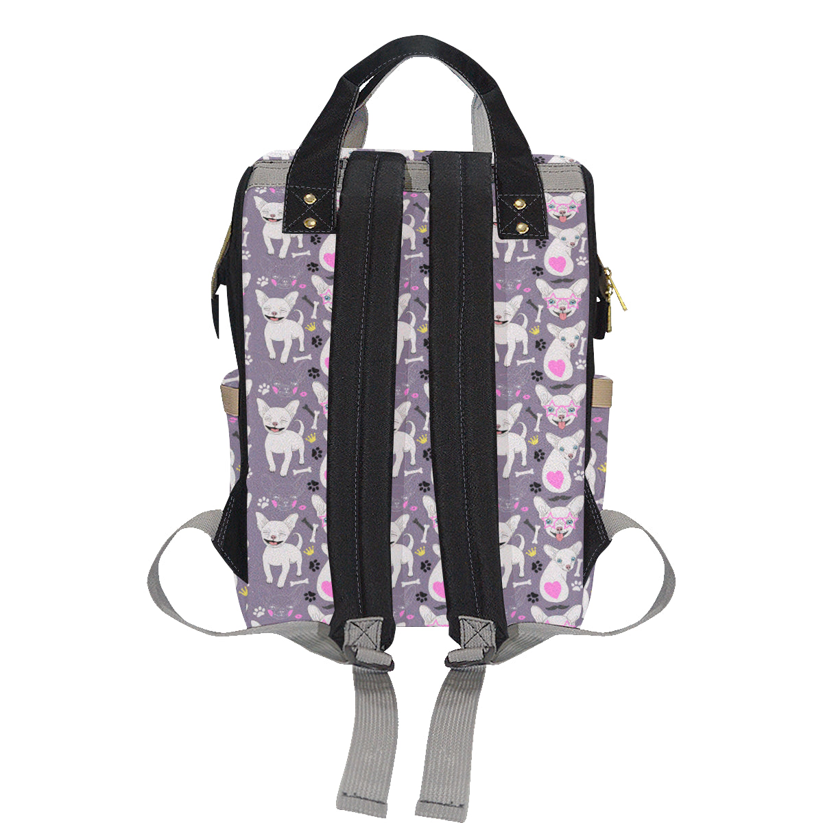 Chihuahua Happy Pattern Diaper Bag Backpack