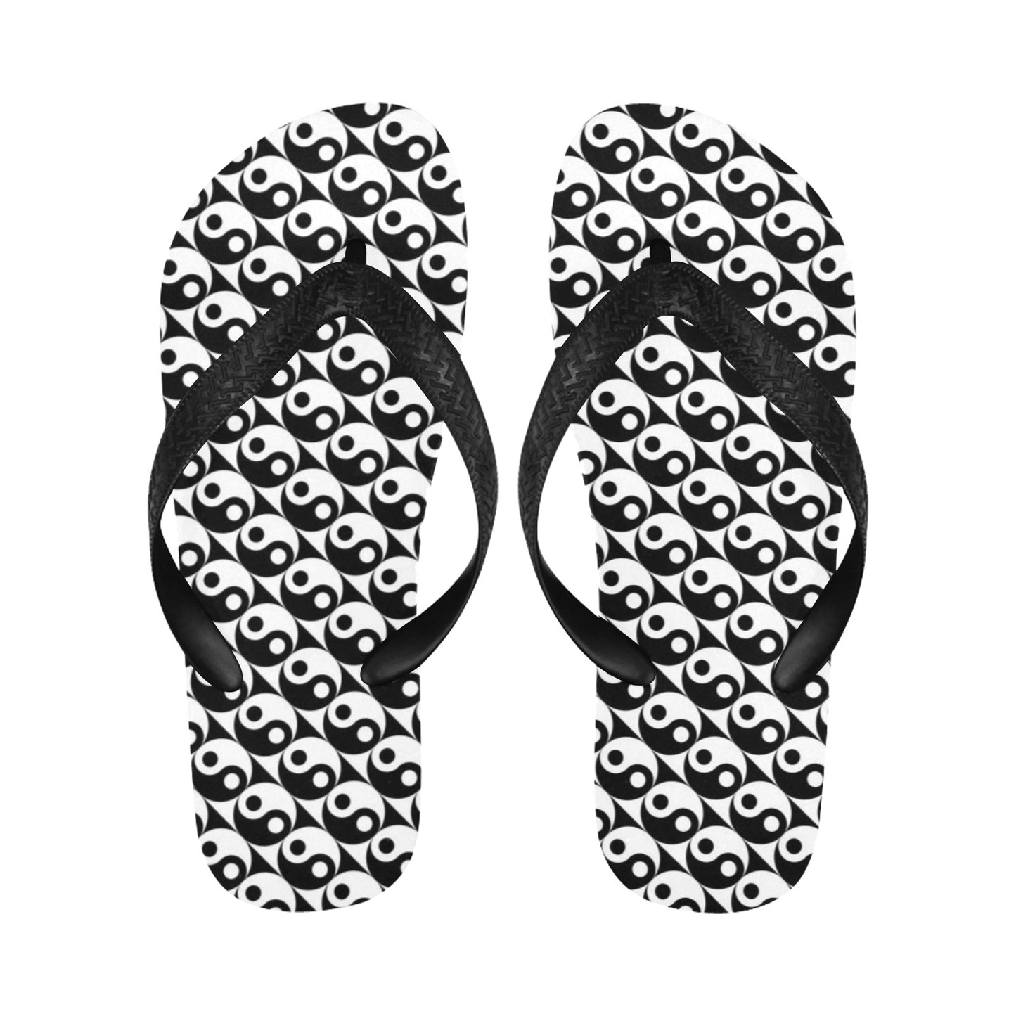 Yin Yang Print Design LKS304 Flip Flops