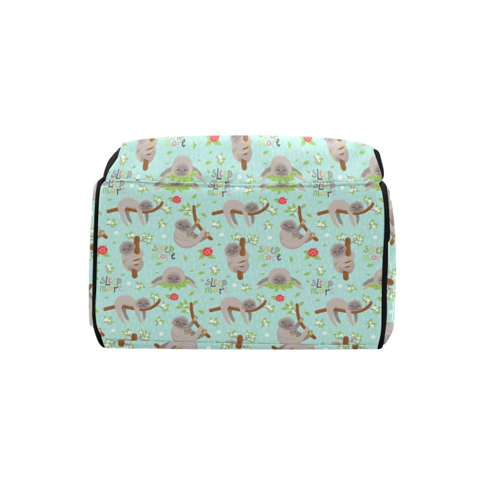Sloth Print Design LKS305 Diaper Bag Backpack