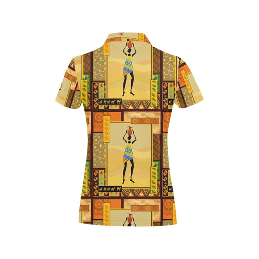 African Girl Design Women's Polo Shirt