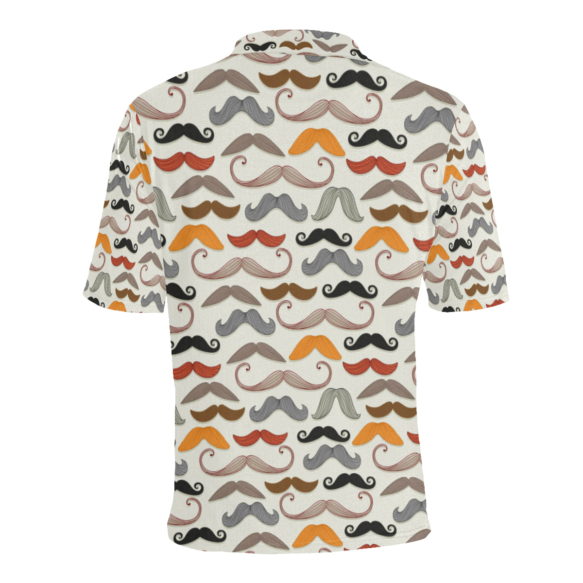 Mustache Pattern Print Design A02 Men Polo Shirt