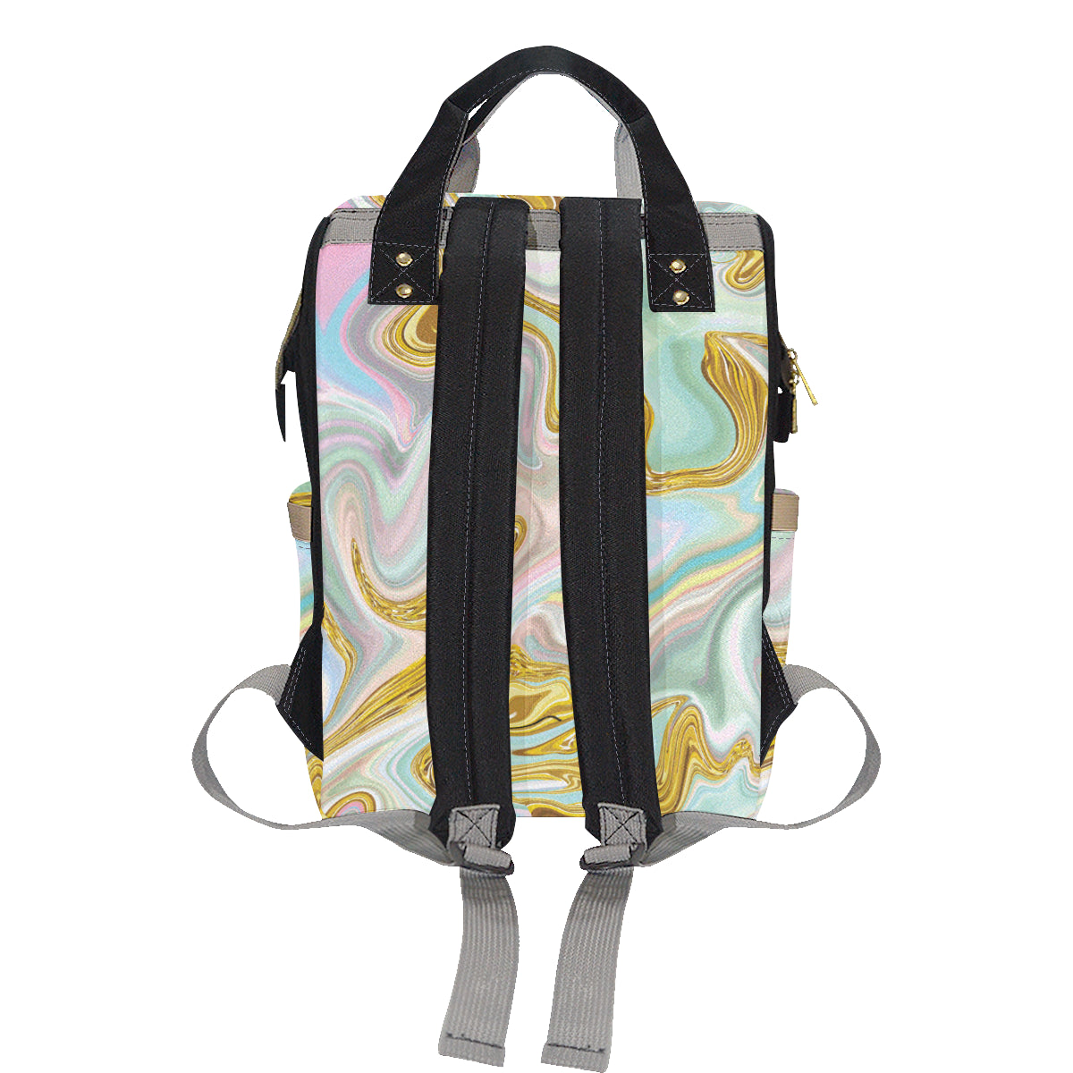 Gold Sweet Marble Diaper Bag Backpack