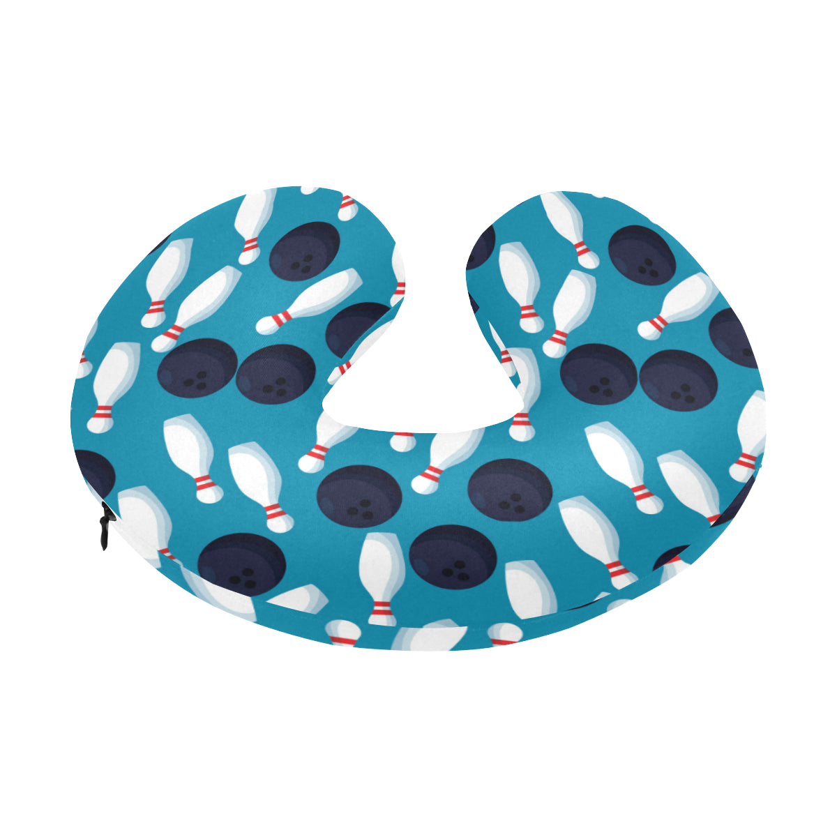 Bowling Pin Pattern Print Design 010 U-Shaped Travel Neck Pillow