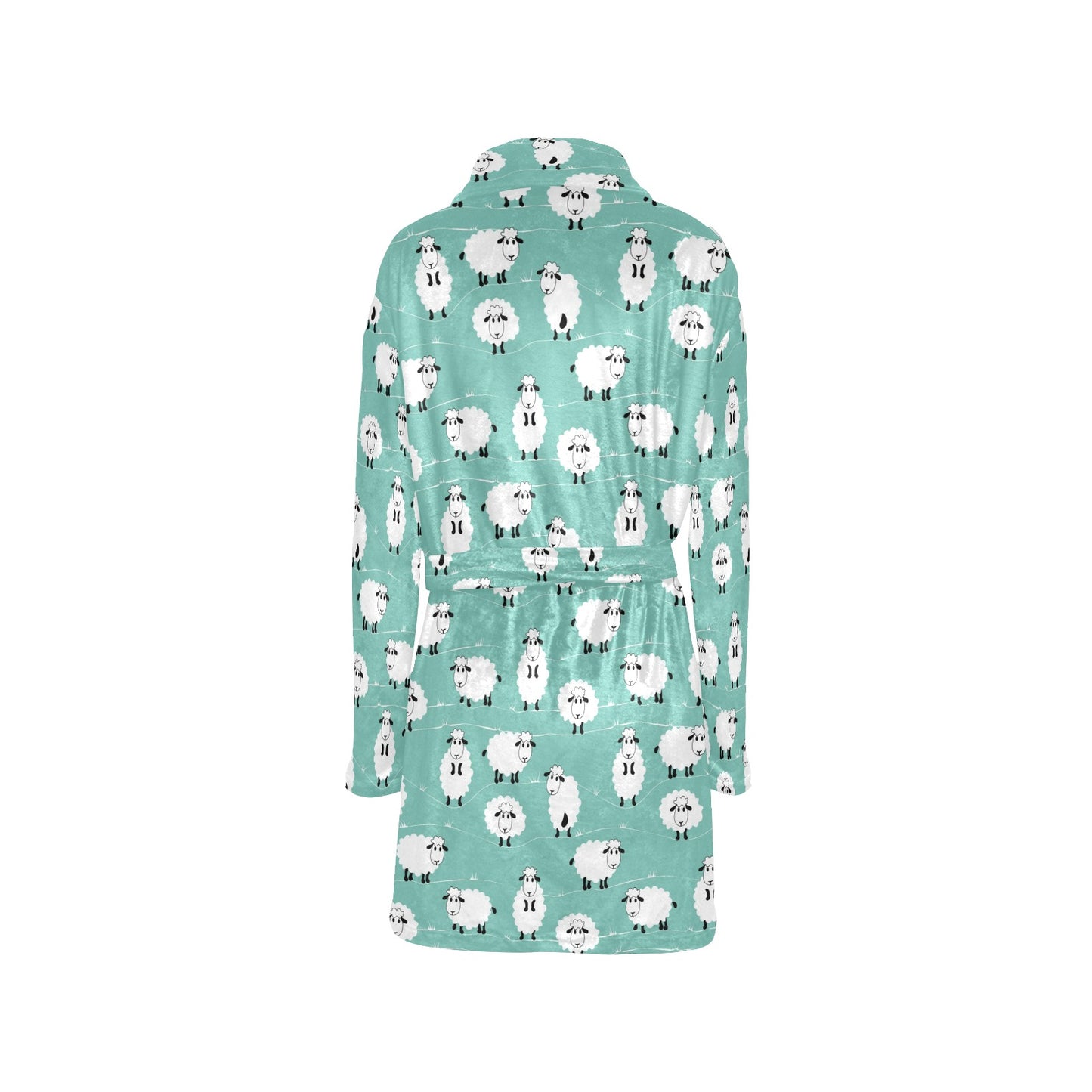 Sheep Print Design LKS404 Women's Fleece Robe