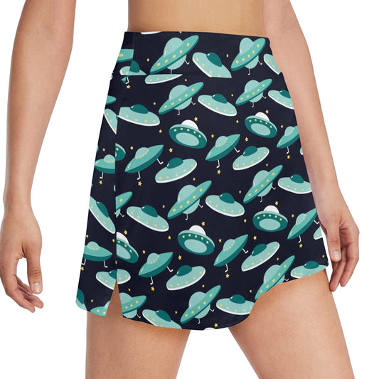 UFO Print Design LKS304 17" Golf & Pickleball Skort with Pockets