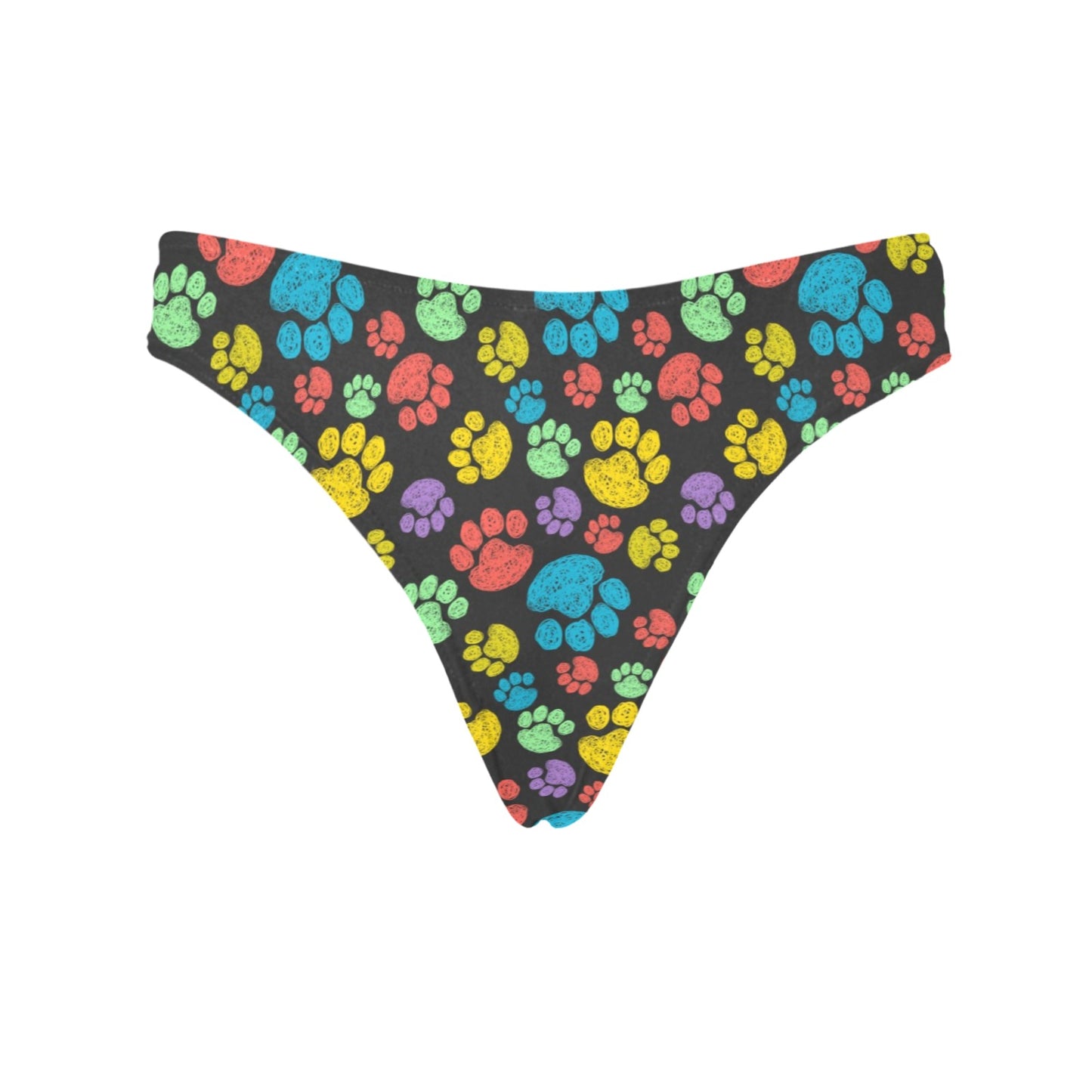 Paw Colorful Print Women's Thongs