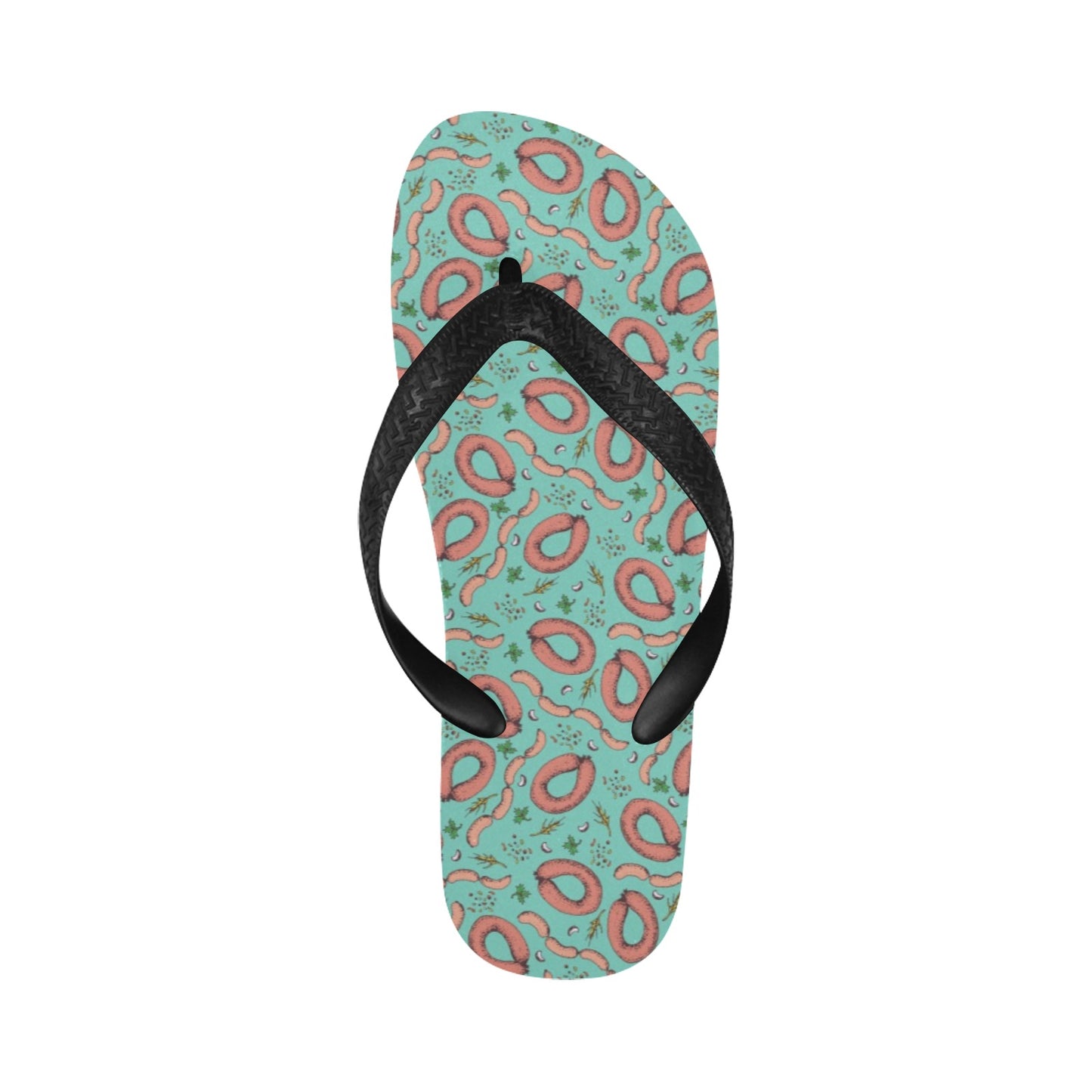 Sausage Print Design LKS303 Flip Flops