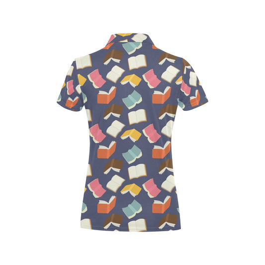Book Pattern Print Design 01 Women's Polo Shirt