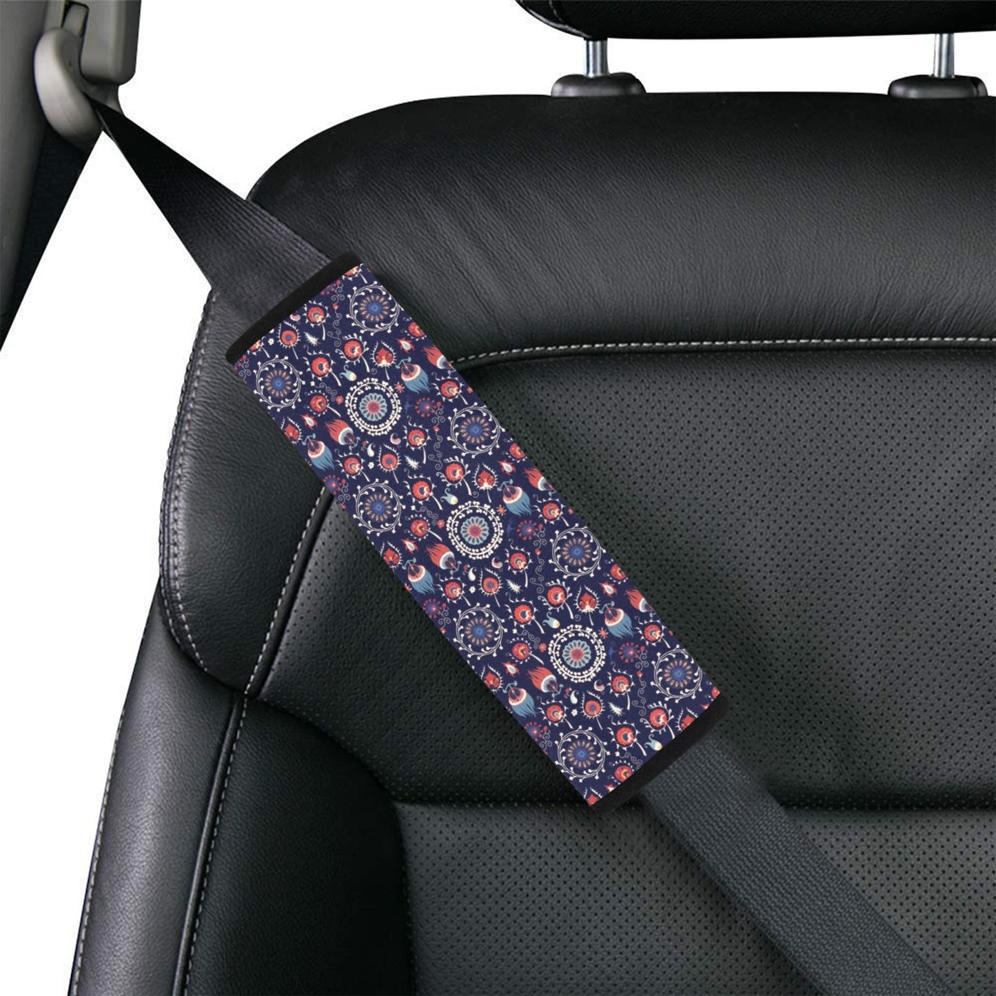 Suzani Print Design LKS305 Car Seat Belt Cover