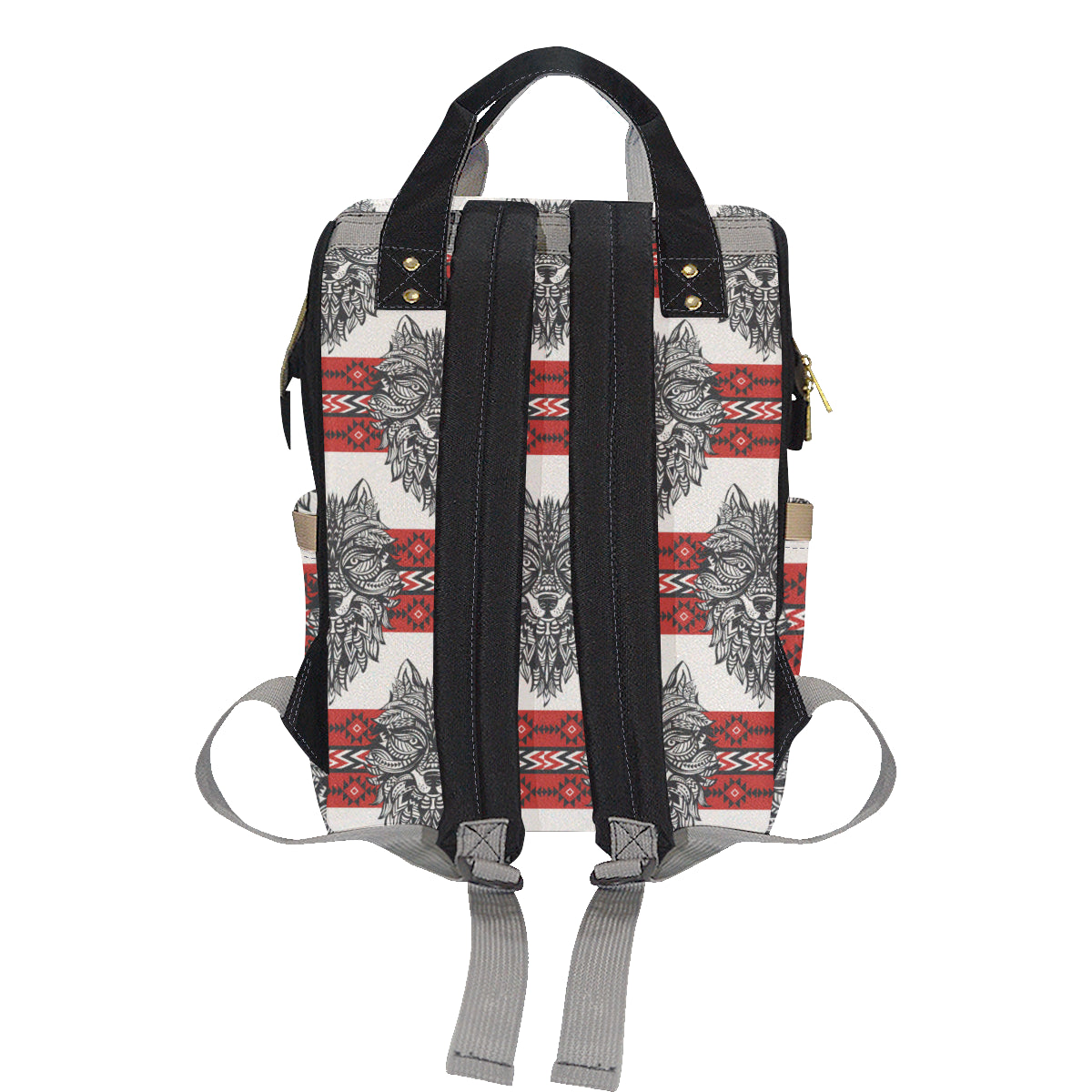 Native Indian Wolf Diaper Bag Backpack
