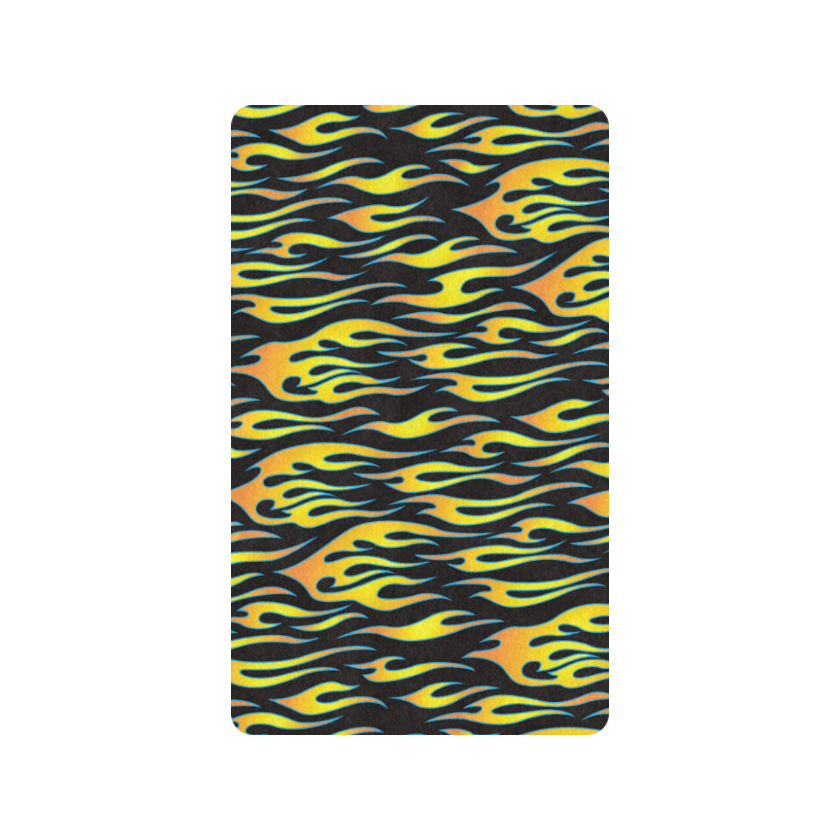 Flame Fire Yellow Pattern Rubber Doormat