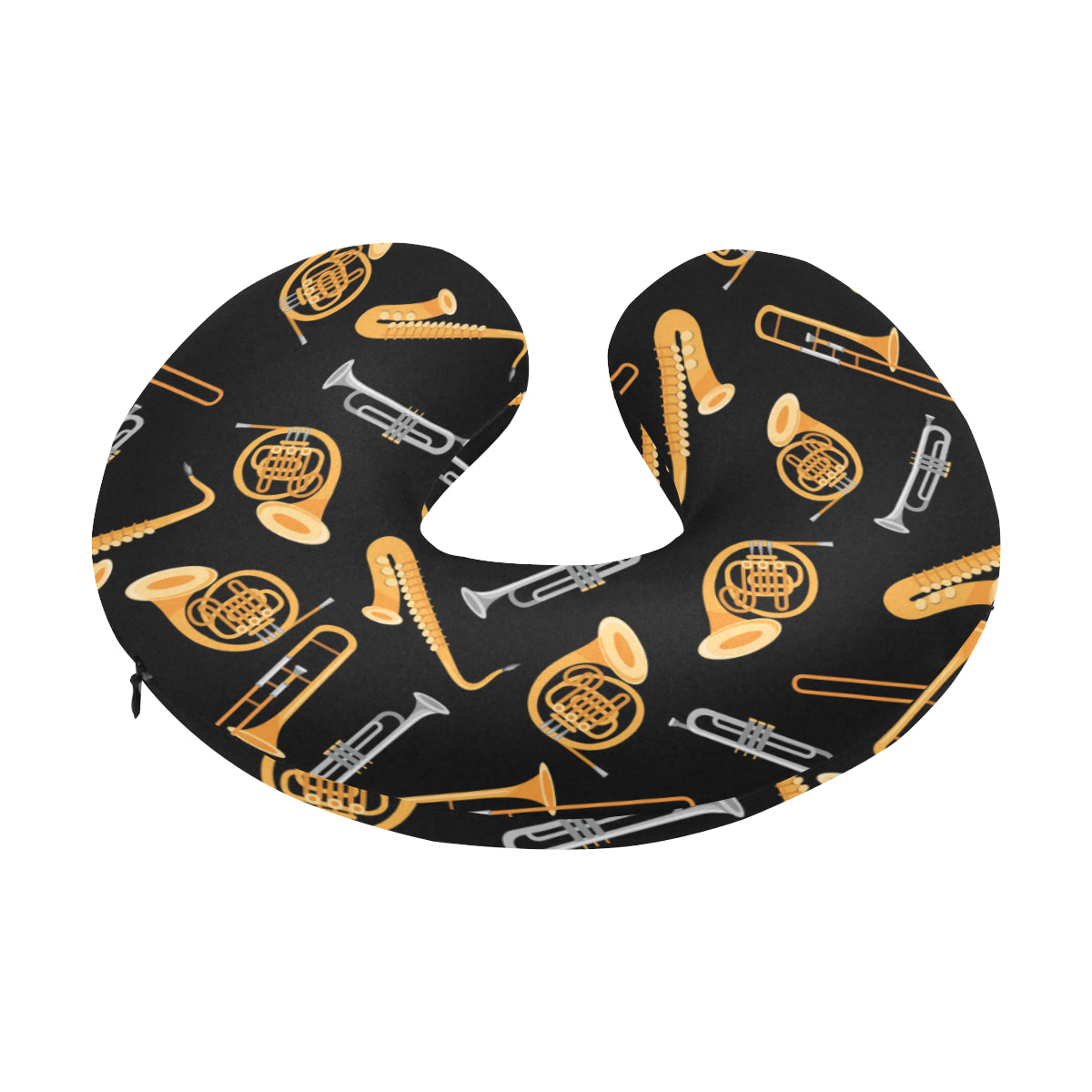 Jazz Pattern Print Design 01 U-Shaped Travel Neck Pillow
