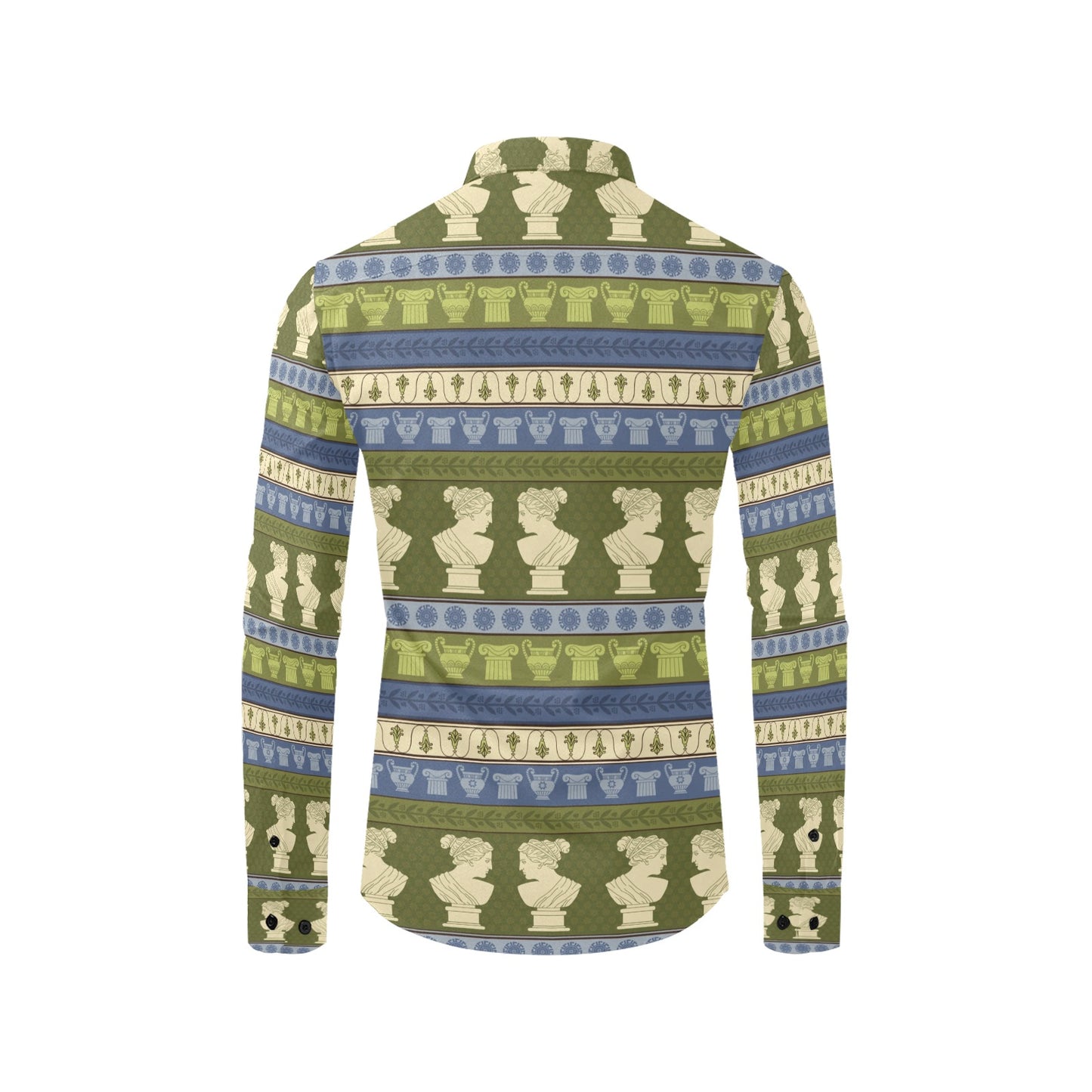 Ancient Greek Statue Print Design LKS301 Men's Long Sleeve Dress Shirt
