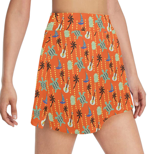 Ukulele Print Design LKS402 17" Golf & Pickleball Skort with Pockets
