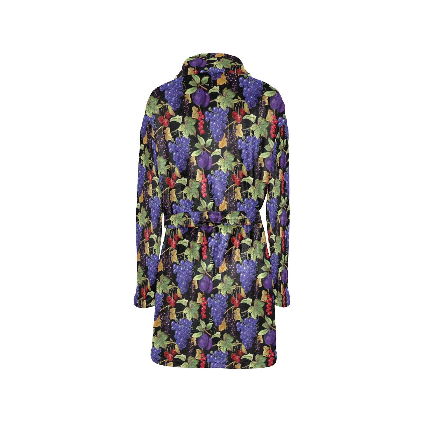 Grape Pattern Print Design GP05 Women's Fleece Robe