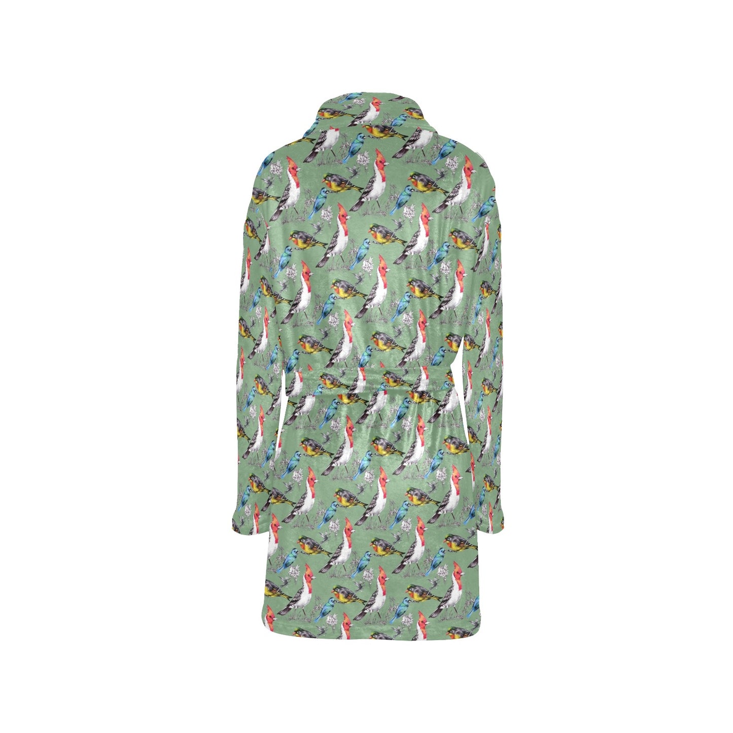 Birds Pattern Print Design 07 Women's Fleece Robe