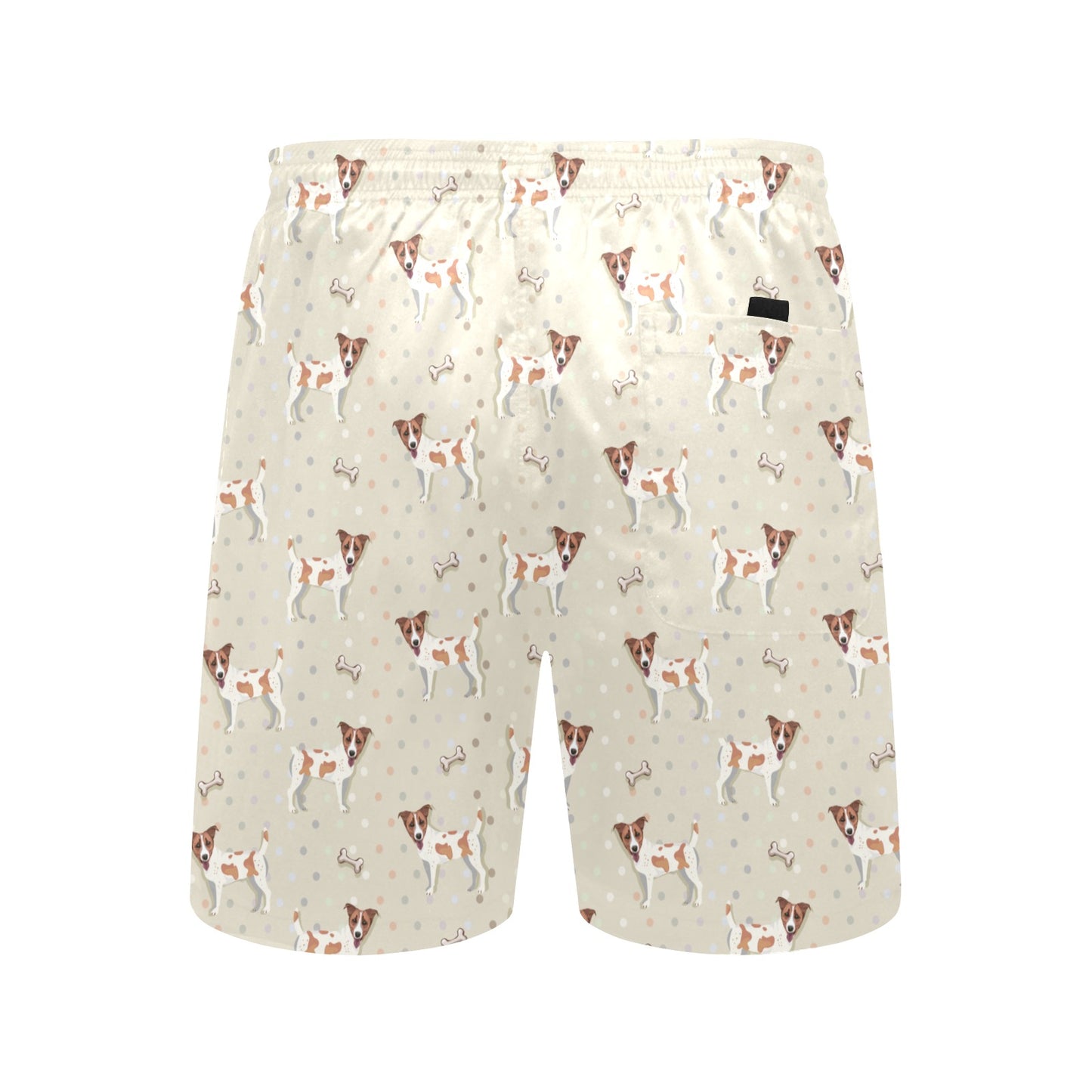 Russell Terriers With Bone Print Design LKS302 Men's Swim Trunks Beach Shorts