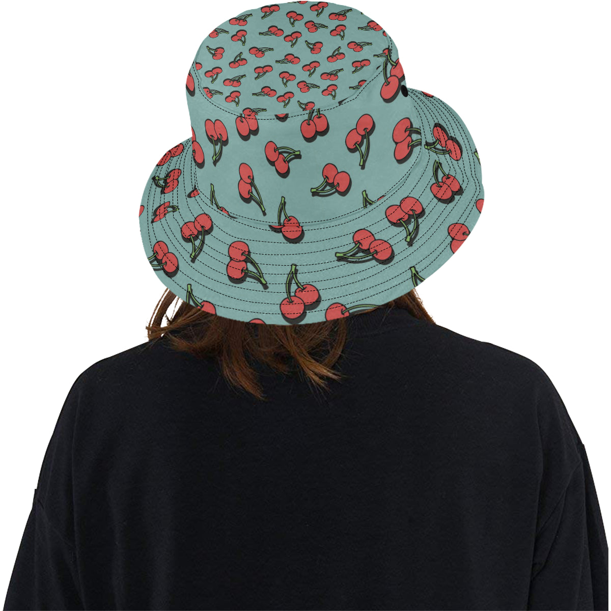 Cherry Pattern Print Design CH03 Unisex Bucket Hat