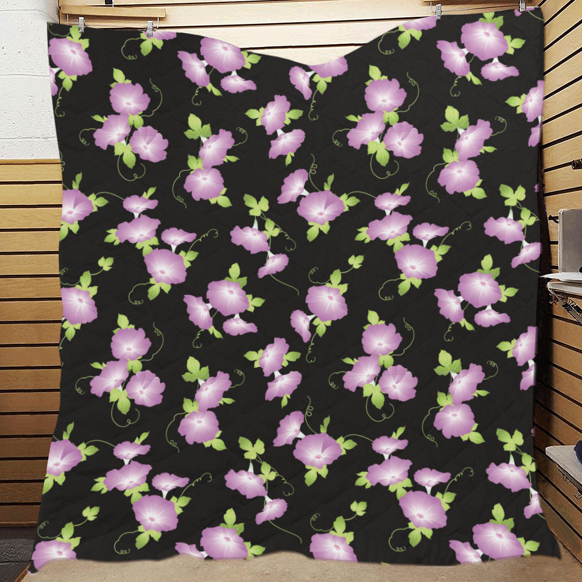 Morning Glory Pattern Print Design MG02 Premium Quilt
