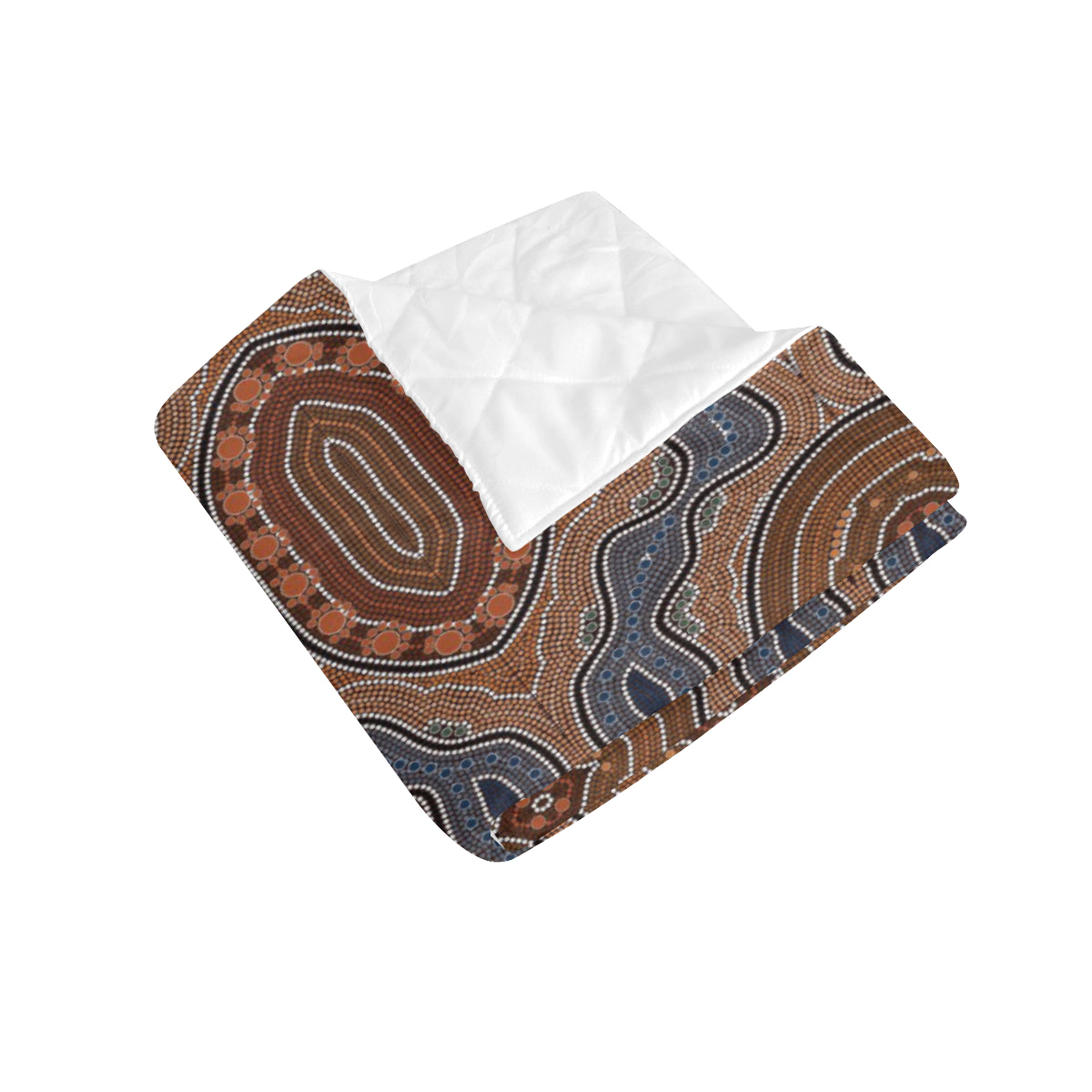 Aboriginal Pattern Print Design 01 Premium Quilt