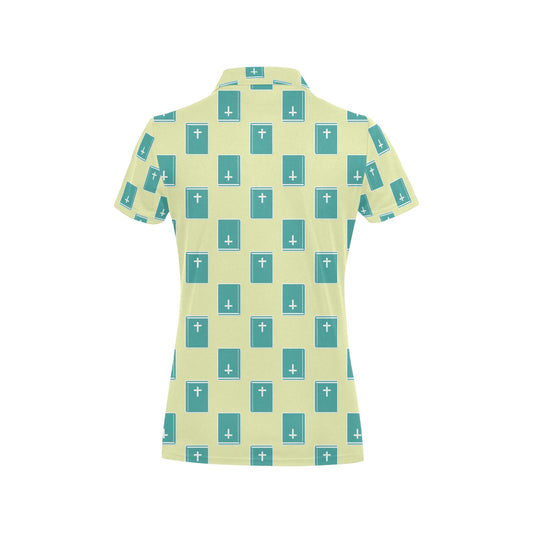 Bible Pattern Print Design 04 Women's Polo Shirt
