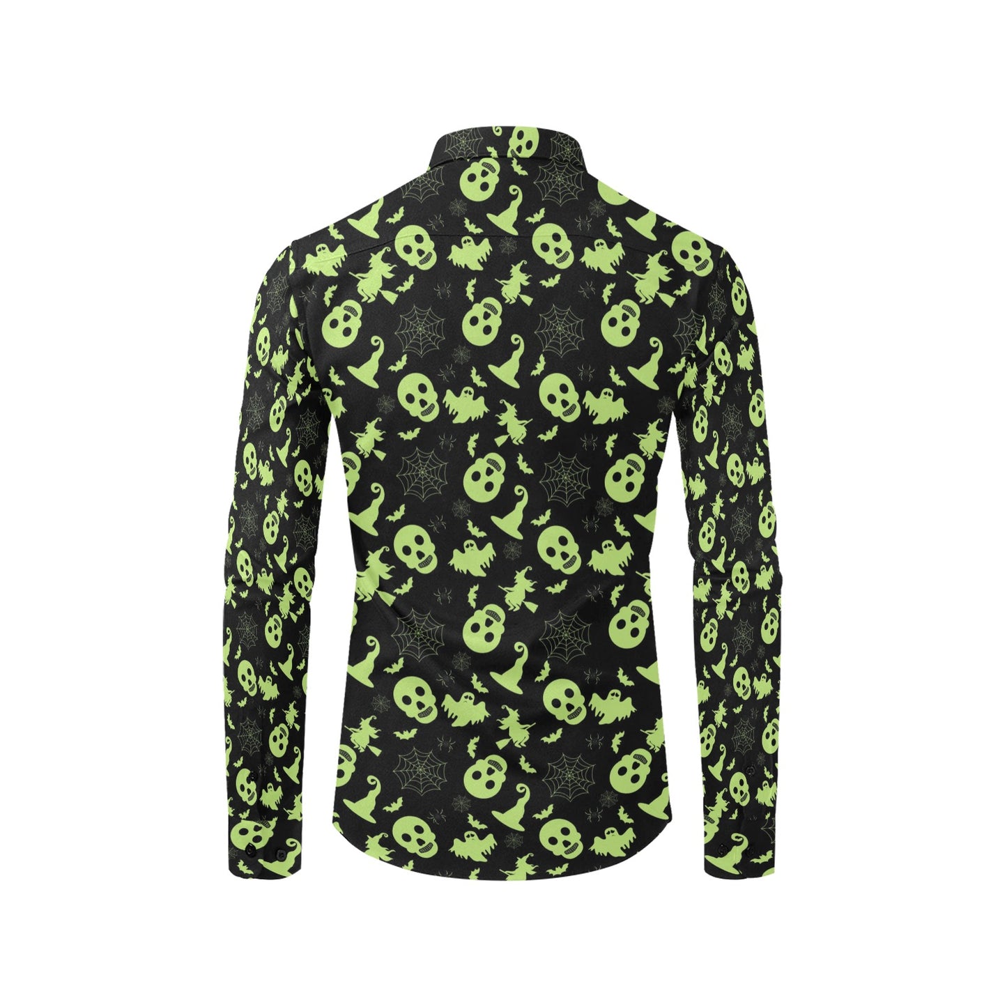 Witch Halloween Print Design LKS306 Men's Long Sleeve Dress Shirt