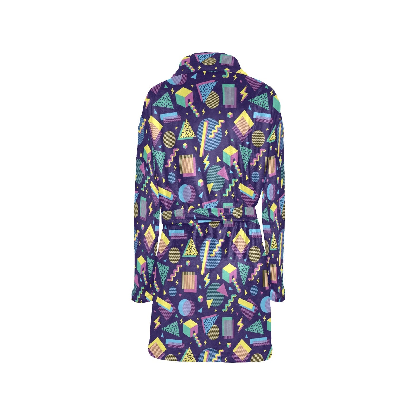 Geometric Print Design LKS401 Women's Fleece Robe