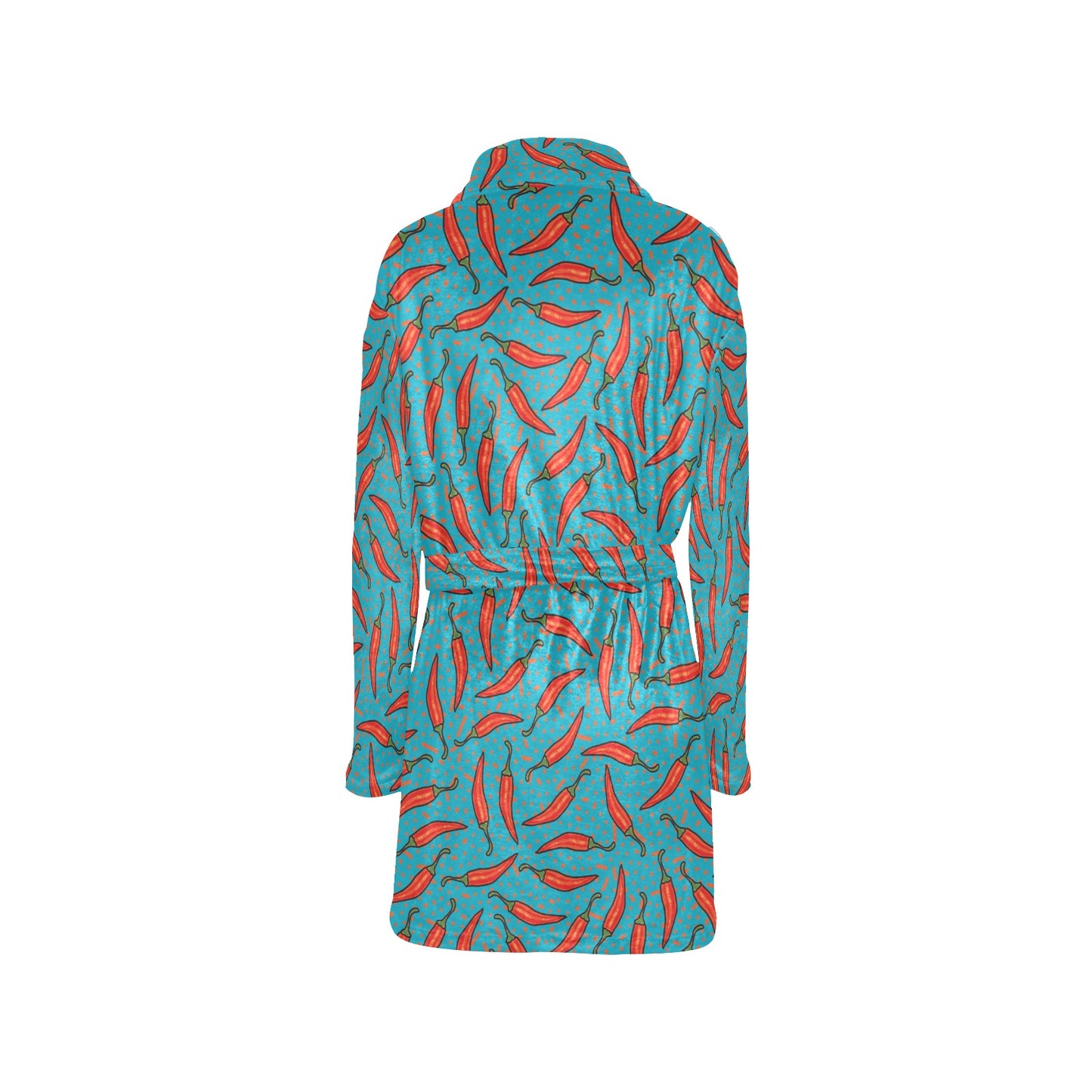Chilli Pepper Pattern Print Design 05 Women's Fleece Robe