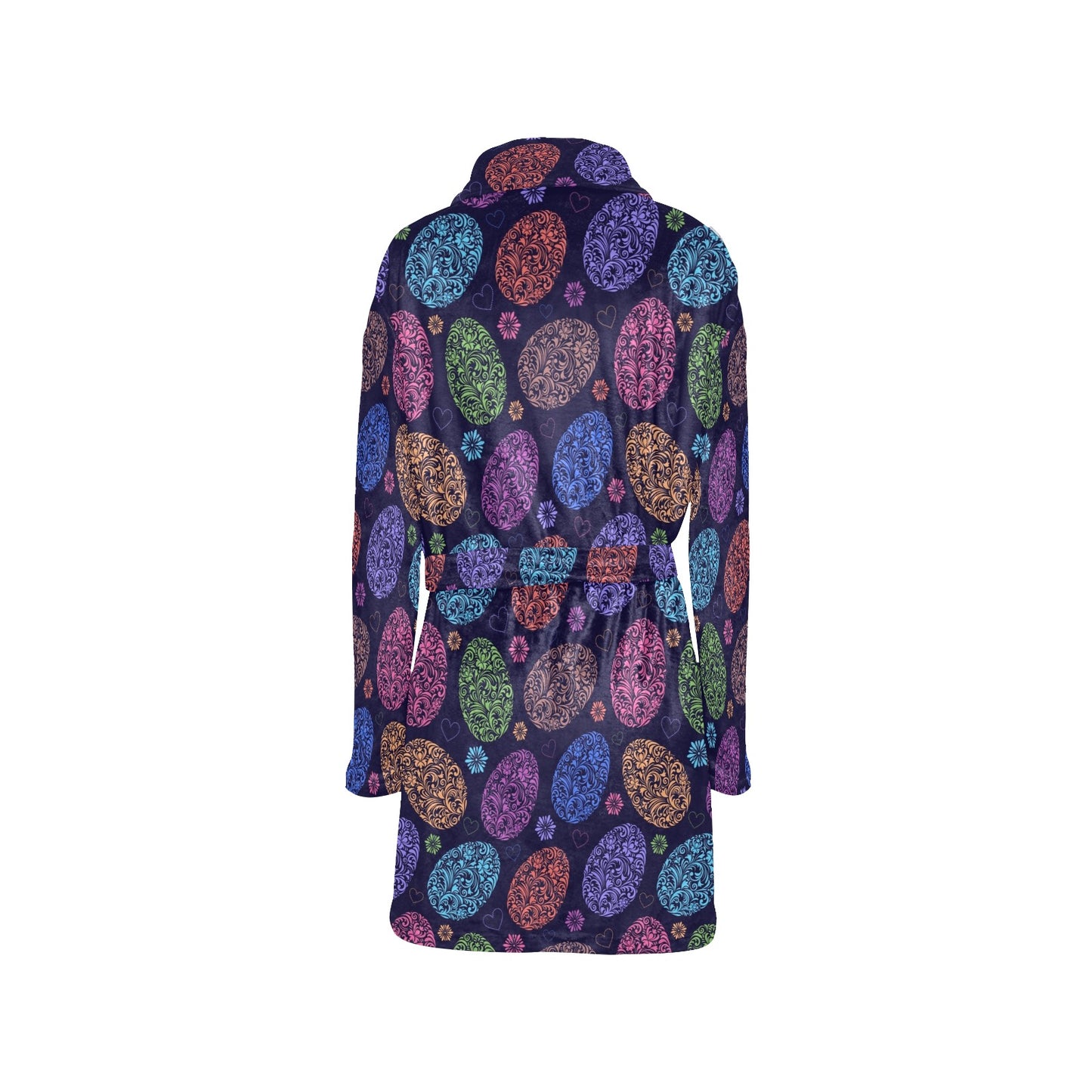 Easter Eggs Pattern Print Design RB012 Women's Fleece Robe